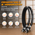 Internet Cable Tv 150FT Gray RG6 Triple Shielded Coaxial Cable for TV Internet Satellite ...