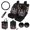 Black - Skull Mushroom, variant on LedBack Skull Flower Print Car Seat and Steering Wheel Cover Set with Garbage Bag Car Air Vent Storage Bag Cup Cushions Keychain for Men Women, Set of 10, Easy to Install Auto Decor