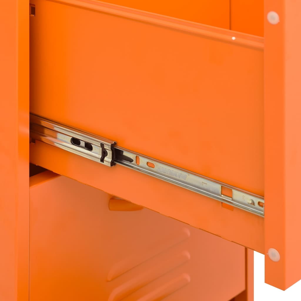 vidaXL Freestanding Steel 3-Drawer Lockable File Cabinet