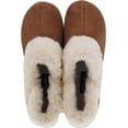 thumbnail image 4 of Clarks Indoor and Outdoor Tan Slipper Cozy Wool Mule Slip-On Fur Lined Clogs (Tan Cow Suede, 7), 4 of 5