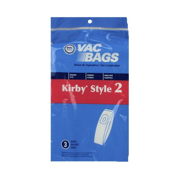 Kirby Disposable Tradition Dust Bags 3-Pk for Style 2 Systems, 190681S