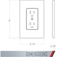 thumbnail image 2 of TayMac Masque White 1 gang Polycarbonate Duplex Wall Plate 1 pk, 2 of 6