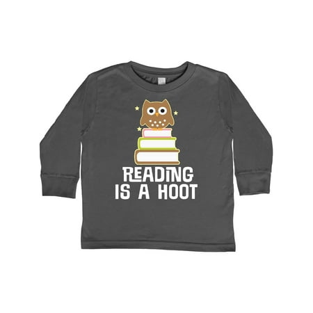 

Inktastic Reading Is A Hoot Librarian Gift Gift Toddler Toddler Girl Long Sleeve T-Shirt