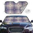 thumbnail image 2 of Kdxio Heart Check Plaid Print Windshield Sun Shade,UV Rays and Sun Heat Protection,Sunshade for Car Windshield,Car Shade Front Windshield -, 2 of 6