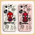 thumbnail image 5 of Case For OPPO FIND X6 X3 REALME X7 X50 RENO 2 4Z 4 6 Lite 5Z 5F 4G 5G PRO Liquid Silicone Case Marvel's Spider-Man Deadpool, 5 of 5