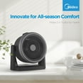 thumbnail image 3 of Midea Portable 2-in-1 Space Heater + Fan, MSH23FT3DSB, Black, New, 3 of 7