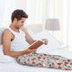 thumbnail image 5 of Balery Groovy Retro Santa Pantalones de pijama para hombre, pijama ultraligero, pantalón de descanso-Small, 5 of 6