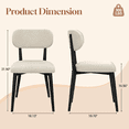 thumbnail image 4 of 43.5" Round Dining Table Set for 4,5 Piece Modern Kitchen Table Set with 4 Upholstered Chairs,Dining Room Set for Living Room,Apartment, 4 of 10