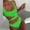Green, variant on Jacenvly 2024 Bikini Swimsuits for Women Breathable Women Multi Color Color High Waist Conjoined Body Swimsuit Bikini Solid New Style Beach Dresses for Women Casual Summer Black
