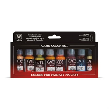Acrylicos Vallejo VJP72295 MC Skin Tones Paint - Set of 8