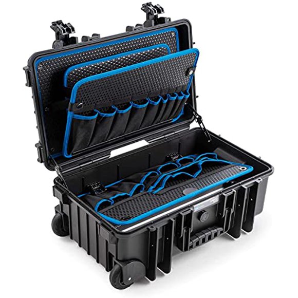 B&W International Jumbo 6600 Outdoor Tool Case with Pocket Tool Boards, Black