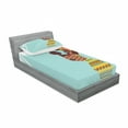 thumbnail image 3 of African Bedding Set with Sheet & Covers, Mother with Her Baby in Clothes Retro Style Fashion Image, Printed Bedroom Decor 2 Shams, 4 Sizes, Turquoise Marigold, by Ambesonne, 3 of 3