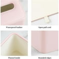 thumbnail image 4 of ABCISI PU Leather Tissue Box Cover with Magnetic Closure, Waterproof and Scratch-Resistant, Square Tissue Box Holder with Rounded Edges Design for Bedroom,Living room,Bathroom and Office(Pink,Square), 4 of 6