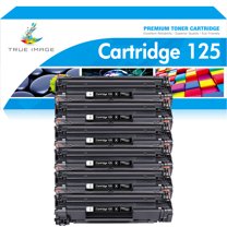 True Image 6-Pack Compatible Toner Cartridge Hign Yeild for Canon 125 LBP6000 MF3010 Printer(Black)