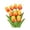 Orange, variant on 9pc Light Blue Artificial Tulips Flowers 13 Inch, PU Faux Tulips Fake Floral Stem for Spring Decor, Lifelike Centerpiece for Kitchen Island Dining Table, Mother’s Day Easter Valentine’s Day Gift