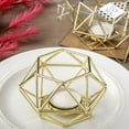 thumbnail image 5 of Fashioncraft Gold Hexagon Geometric Design Candle Holder, 5 of 5