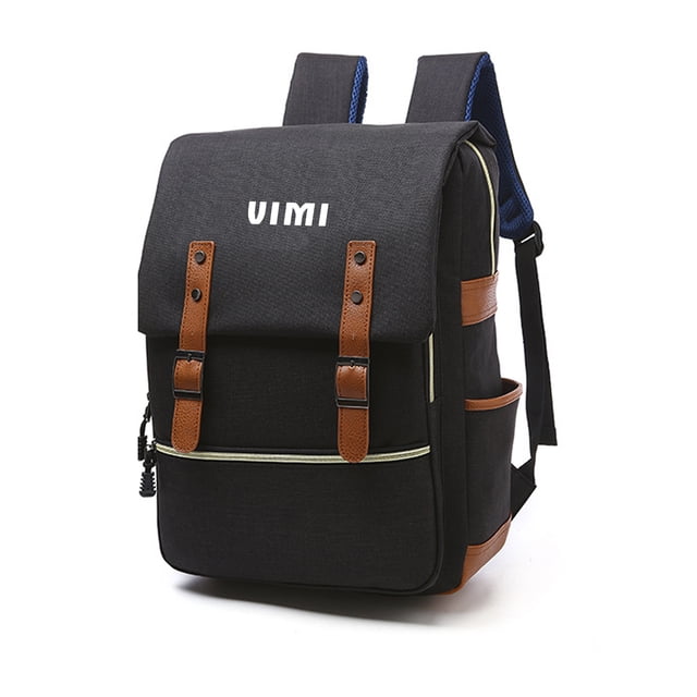 Mochila Con Diseño Retro Para Laptop O Multiusos Escolares Negro