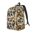 thumbnail image 1 of Disketp Cute Dog Mochila de Lona Estampada, Mochila Escolar de Viaje Ligera para Estudiantes y Portátil-Medium, 1 of 5