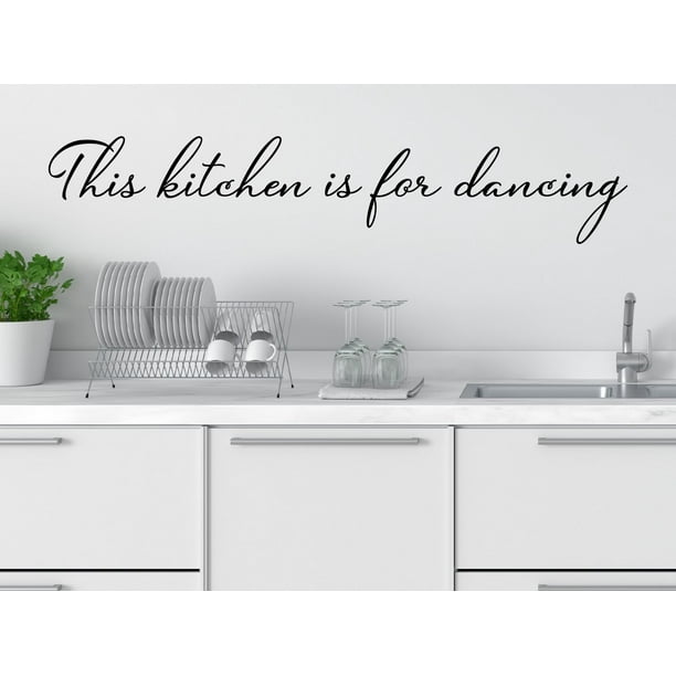 This Kitchen Is For Dancing Cursive Kitchen Wall Decal Walmart Com Walmart Com