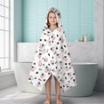 thumbnail image 6 of Cow and Text White Pattern Hooded Bath Towel Wrap for Teens Ages 3 To 12, Soft Lightweight Quick Dry Microfiber Bath Beach Pool, 50"x30", 6 of 6