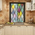 thumbnail image 2 of Colorful Light-Transmitting Glass Window Stickers,Heat-Insulating Diamond Grid Pattern Window Sticker,Rainbow Glass Decals Waterproof Dustproof Anti-UV Privacy Film Suit for The Bedroom Living Room, 2 of 6