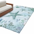 thumbnail image 2 of 3'x5' Area Rugs, Coastal Starfish Indoor Outdoor Area Rug for Living Room Bedroom, Nautical Coral Tropical Fish Seashells Washable Bathroom Rugs Kitchen Floor Carpet Mats Home Decor Aesthetic, 2 of 8