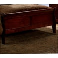 thumbnail image 5 of Twin Size Sleigh Bed Frame in Rich Cherry Finish, Solid Wood Construction with Elegant Curved Headboard and Footboard for Master or Guest Bedroom, 5 of 10