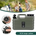thumbnail image 3 of Yucurem 3 Gallon Water Container with Spigot, No Leakage Camping Water Jug, Portable Water Storage Tank for Emergency Outdoors Camping Hiking Picnic, Green, 3 of 9