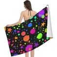 thumbnail image 3 of Paint Drips Large Beach Towel - Plush Thick Cotton Pool Towel, Adult Beach Towels, 3 of 16