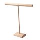 thumbnail image 1 of Soporte de barra en forma de T para joyería, soporte para joyas, tocador de madera, organizador de joyas estable L, 1 of 9
