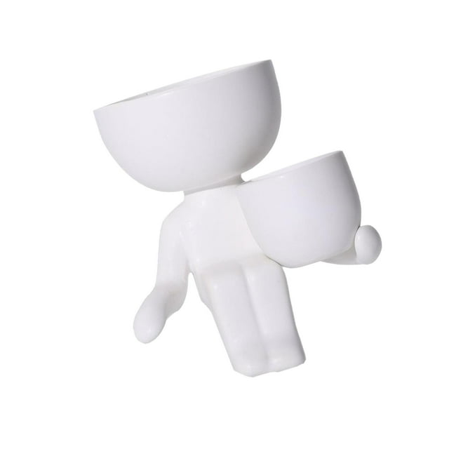 Xingzhi Contemporary Ceramic Flower Pot Human Flower Vase Plant Pot Planter White 10x9x6cm 10x9x6cm 10x6x8cm 1Set