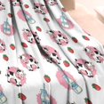 thumbnail image 3 of White Cow Milk Strawberry Pattern Blanket,Comfortable Soft Flannel Throw Blanket,All Season,Warm Lightweight Blankets for Sofa Bed Couch Living Room Chair,30"x40", 3 of 4