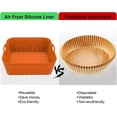 thumbnail image 5 of 2-Pack Square Silicone Air Fryer Liners 8.2 inch for 3.8-6.5 QT Airfryer Reusable Air Fryer Pot Air Fryer Inserts for Oven Microwave Accessories, 5 of 5