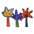 thumbnail image 1 of ID 1731 Abstract Palm Tree Patch Tropical Beach Embroidered Iron On Applique, 1 of 1