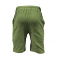 thumbnail image 5 of Lisingtool Mens Shorts Men's Casual Shorts Men's Sports Shorts Beach Shorts Casual Cotton Linen Shorts Biker Shorts Green, 5 of 5
