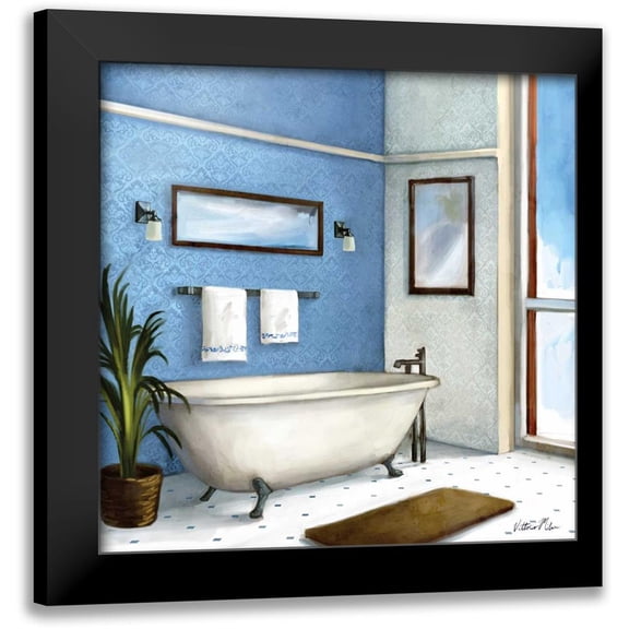 Milan, Vittorio 12x12 Black Modern Framed Museum Art Print Titled - Urban Bath I