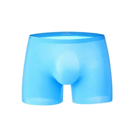 XZNGL Mens One-Piece 3d Panties Seamless Ice Silk Underpants Breathable ...