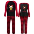 thumbnail image 1 of Conjuntos de pijamas de pareja navideña, ropa de dormir negra, ropa de dormir para adultos, Santa's Favourite HO, 1 of 3