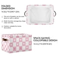 thumbnail image 2 of Yayeee Canvas Storage Basket with Handles for Shelves Fabric Bins Closet Organizer, Pink Checkered Heart, 2 of 8