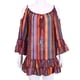 thumbnail image 3 of Verano Arco Iris Impreso Seaside Resort Playa Suelto Gasa Correa Vestido L Likrtyny Mujer, 3 of 6