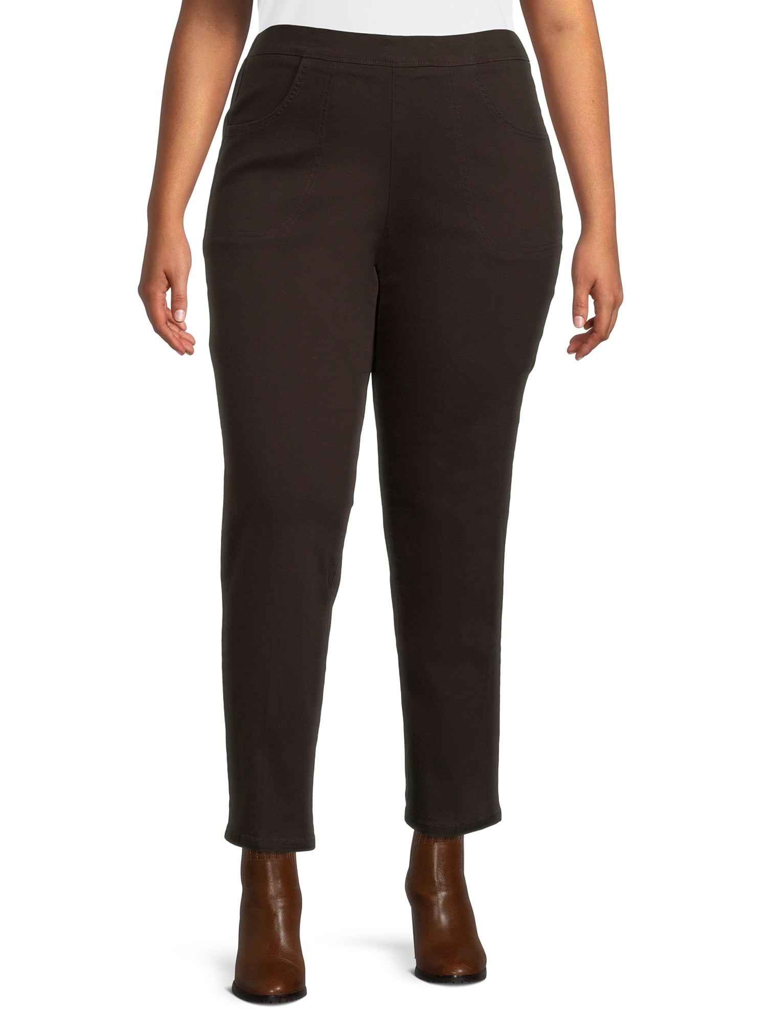 JMS Just My Size by Hanes Women's Plus Size 2 Pocket Pull On Pants, Single and 2 Pack