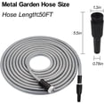 thumbnail image 6 of EPOTOOR 100FT Flexible Lightweight Stainless Steel Metal Garden Water Hose Pipe, 6 of 6