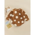 thumbnail image 4 of Franhais Infant Girl Long Sleeve Romper with Daisy Print, Crew Neck Loose Casual Spring Clothing, 4 of 8