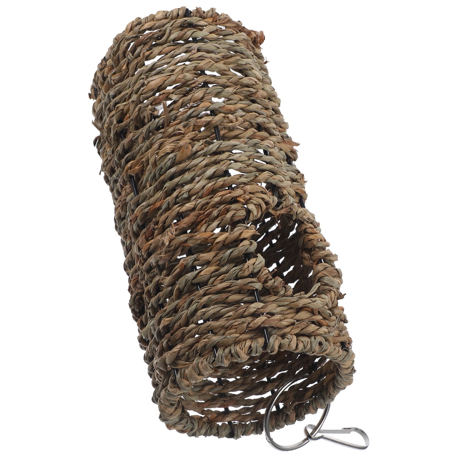 TABLZONE Bird Swing with Natural Straw Material for Parrot Cage Accessories, Light Brown, 1 Set
