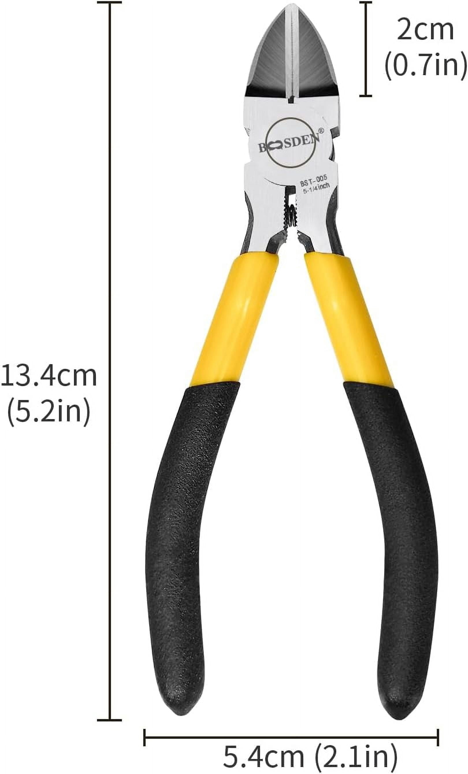 5" Wire Cutters, 5 Pack, Precision Cutting , Ultra Sharp Wire Snips Wire Clippers, Spring Loaded Flush Cutter, Diagonal Cutting for Jewelry Making Crafting, Wire Cutters Set
