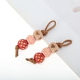 thumbnail image 5 of Accesorios de zapatos de moda con cuentas de patrón argyle, 1 par de encantos para agujetas, rojo y rosa, 5 of 5