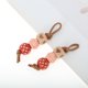 thumbnail image 5 of Accesorios de zapatos de moda con cuentas de patrón argyle, 1 par de encantos para agujetas, rojo y rosa, 5 of 5