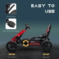 thumbnail image 6 of Aosom Kids Pedal Go Kart W/ Adjustable Seat, Swing Axle, Red, 6 of 11