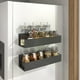 thumbnail image 5 of 2 especieros magnéticos para refrigerador, organizador de especias, estante magnético móvil para organizar la cocina y el horno, color negro, 5 of 8