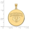 thumbnail image 2 of Solid 10k Yellow Gold Official Baylor University XL Extra Large Big Disc Pendant Charm - 32mm x 25mm, 2 of 3